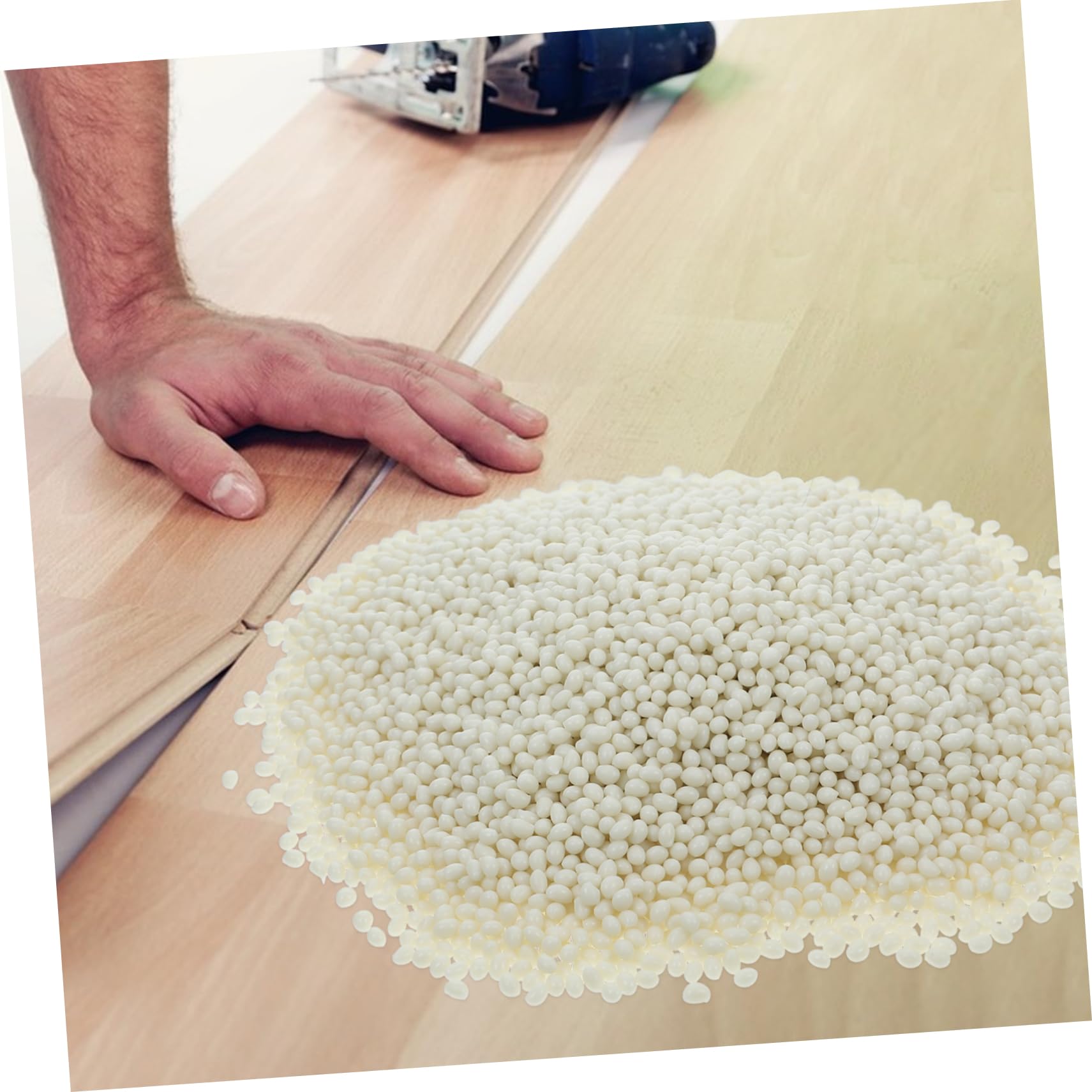 Pegamento 1000g para Máquina de Encolado de Cantos en Gránulos Pvc | Blanco, para Tableros de Muebles, Uso en Ventanas y Puertas, Operación Simple, sin Olor