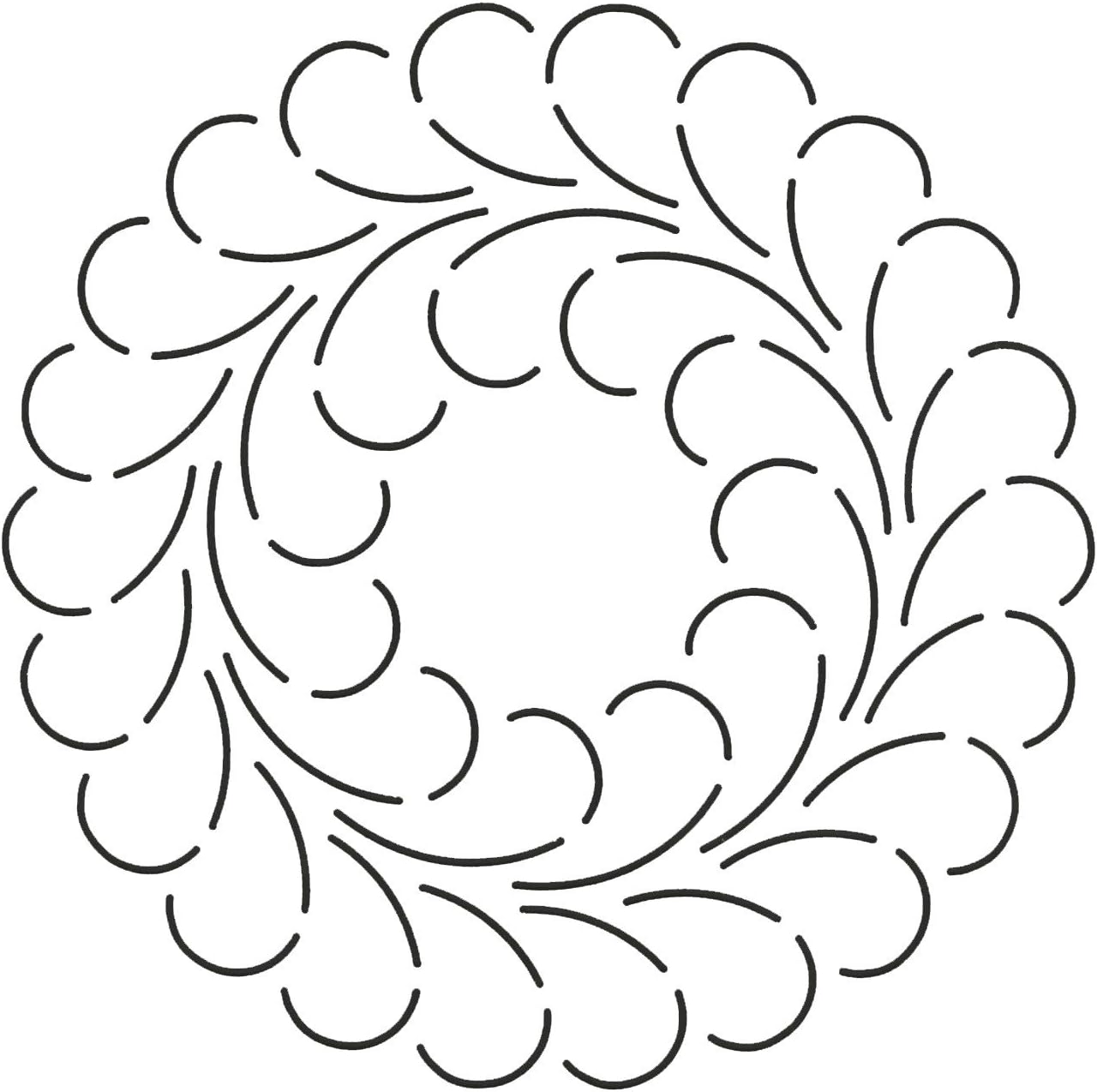 Quilting CreationsDouble Feather Quilt Stencil, 5-1/2 x 5-1/2"