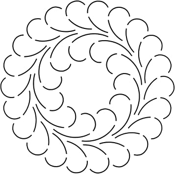 Quilting Creations Double Feather Quilt Stencil, 5-1/2 x 5-1/2"