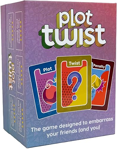 Juego de cartas Plot Twist, juegos de cartas para adultos y familias, divertido juego de fiesta familiar diseñado para avergonzar a tus amigos (y a