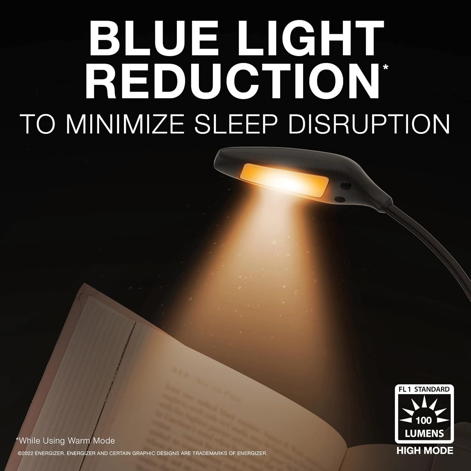 ENERGIZER Rechargeable LED Book Light FLEX, 3 Modes, Warm Light Clip On Reading Light with Flexible Neck for Reading in Bed (USB Included) : Everything Else