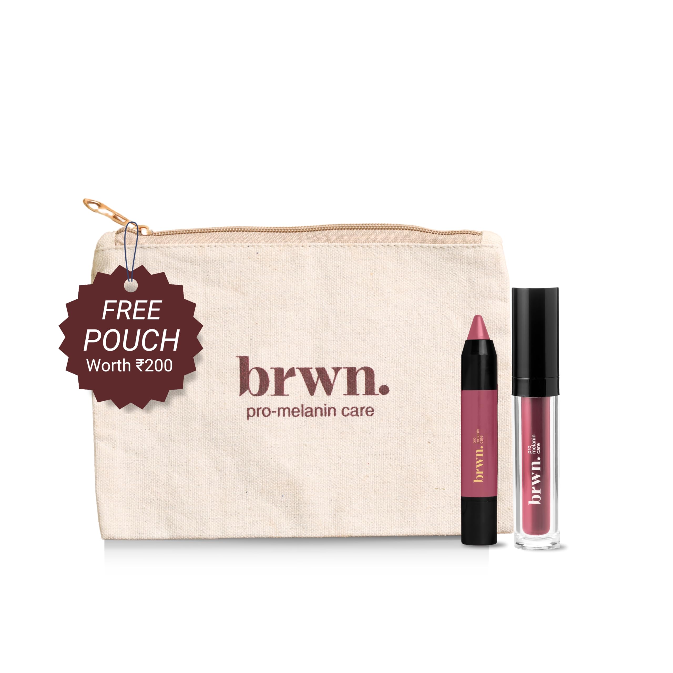 Lip Tango | Lip Crayon (Mama Mia) + Liquid Lipstick (Rosy Mocha) & Free Pouch | Stunning for Indian Skin tones | Vegan, Cruelty and Paraben Free | PETA Certified | Gift Kit for Festive Season