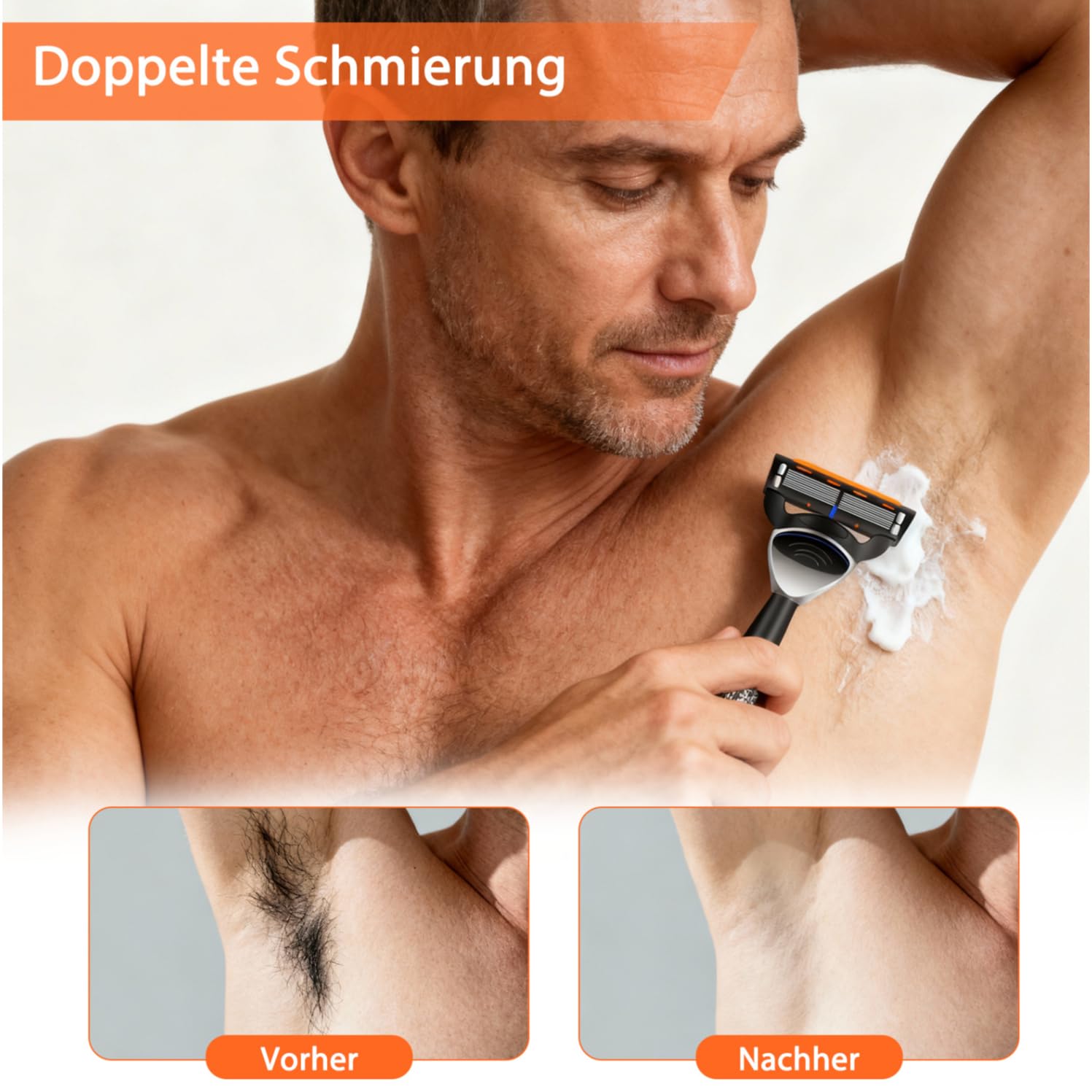 24 Stück 6 klingen Ersatzklingen, Rasierklingen, kompatibel mit Nassrasierer Herrenrasierer-Geschenk für Männer, Paquet de 24 Lames de Rasoir