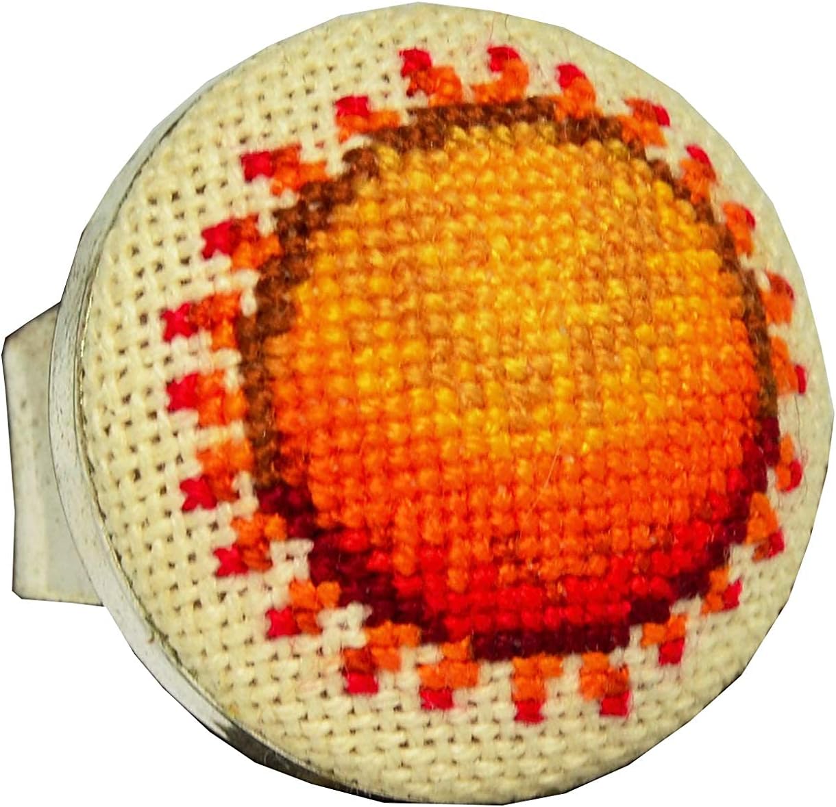 Handmade Embroidered Ring with Sun