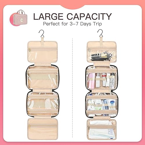 Miniatura 2 de Neceser de viaje para mujer, bolsa de maquillaje rosa personalizada, resistente al agua, organizador portátil para accesorios, juego de cepillos,