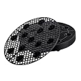 SEUNMUK 10 Pack 15.7 Inch Plant Level Pot Elevator, Plastic Pot Risers, Big Outdoor Plant Pot Stands for Deck or Patio, Black