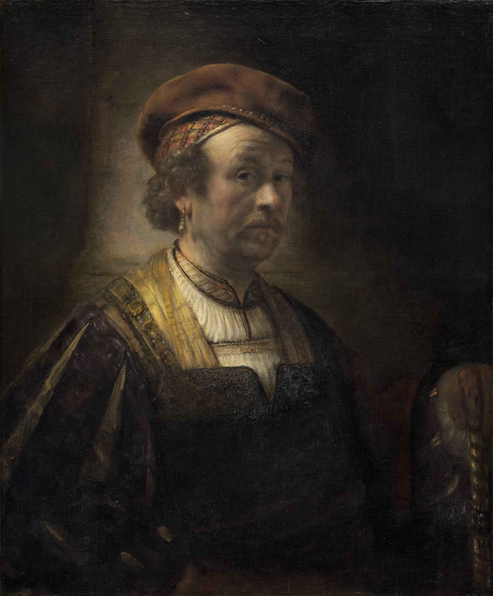SERENDIPITP Abstract Painting Mural Print Picture Wall Decor Painting Portrait of rembrandt by Rembrandt van Rijn Vintage Wall Artwork for Home Decor 60x90cm