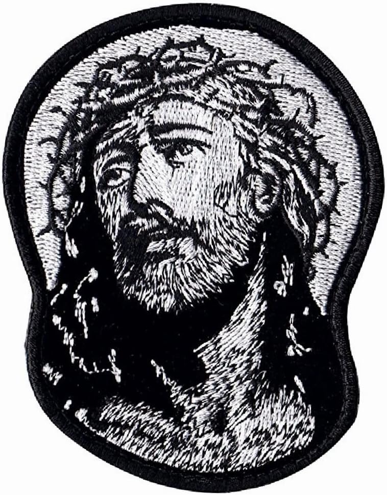 Hook JESUS in Crown of Thorns Christian Tactical Patch