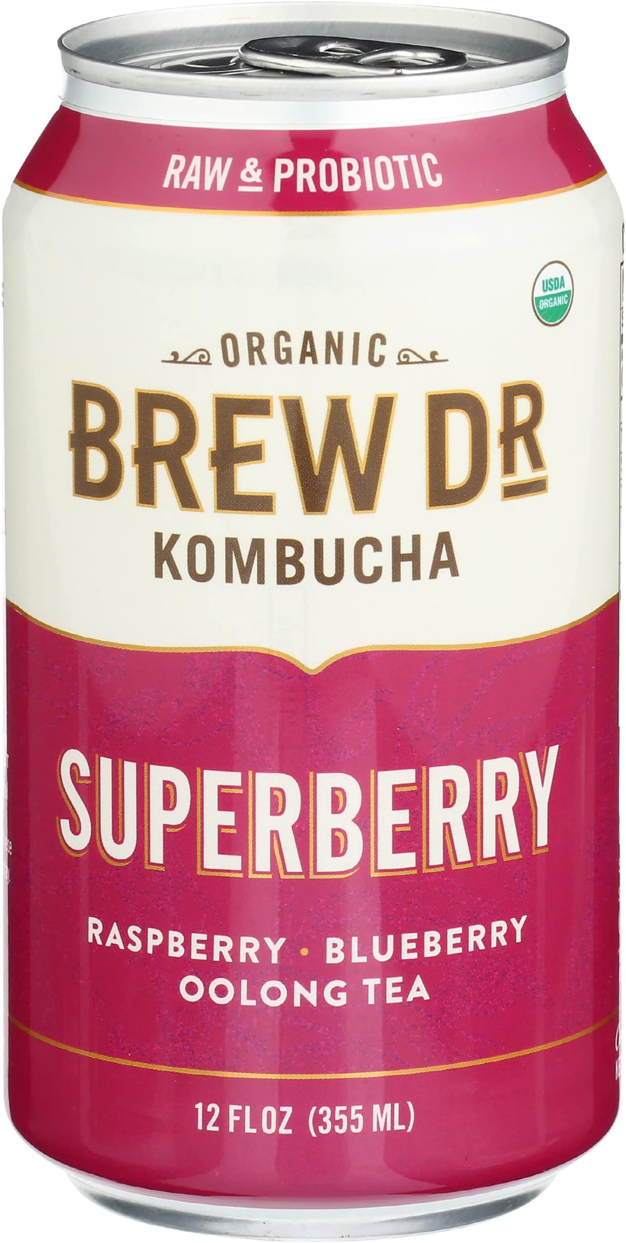 Brew Dr, Kombucha Superberry Organic, 12 Fl Oz