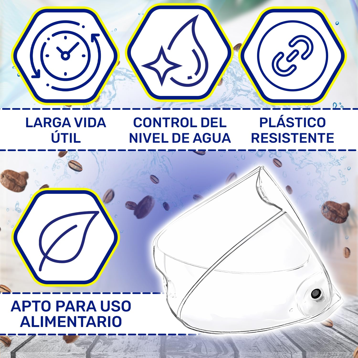 Cafetera Capsulas Contenedor de Agua WI1783 para Delonghi para Dolce Gusto | para Infinissima EDG 160 EDG 260 - Garantía de 10 Años - MONTERAL