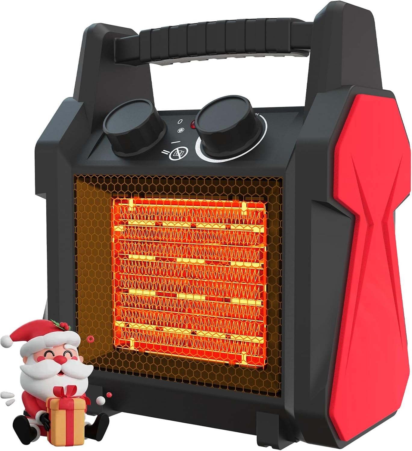 AgiiMan Outdoor Heater for Patio, 1500W Portable Electric Heater with Tip-Over & Overheat Protection, Space Heaters with 3 Heating Modes and Quiet Fan for Garage, Greenhouse, Indoor Outdoor Safe Use