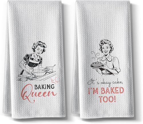 Divertida toalla de cocina para cocina, saco de harina para hornear, toallas de mano de diseño único, 16 x 24 pulgadas, servilleta de té absorbente