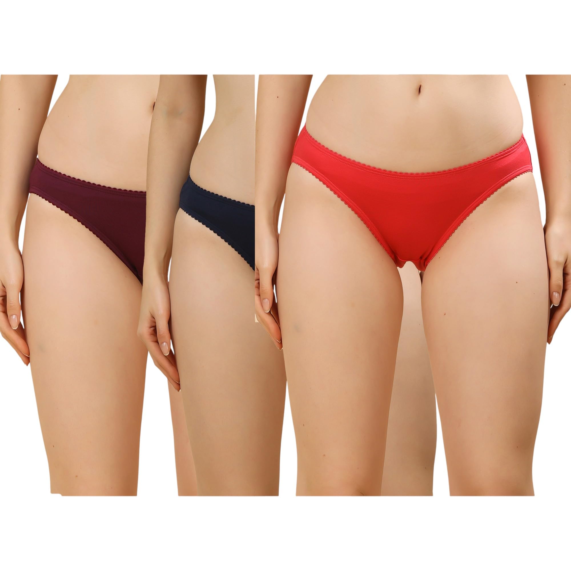 american symbol Pack of 3 Women Cotton mid Waist Bikni Briefs-picture-53