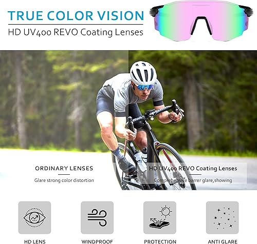Miniatura 2 de FEISEDY Gafas de sol deportivas sin montura para hombres y mujeres Tr90 Marco para ciclismo Pesca Correr B0116