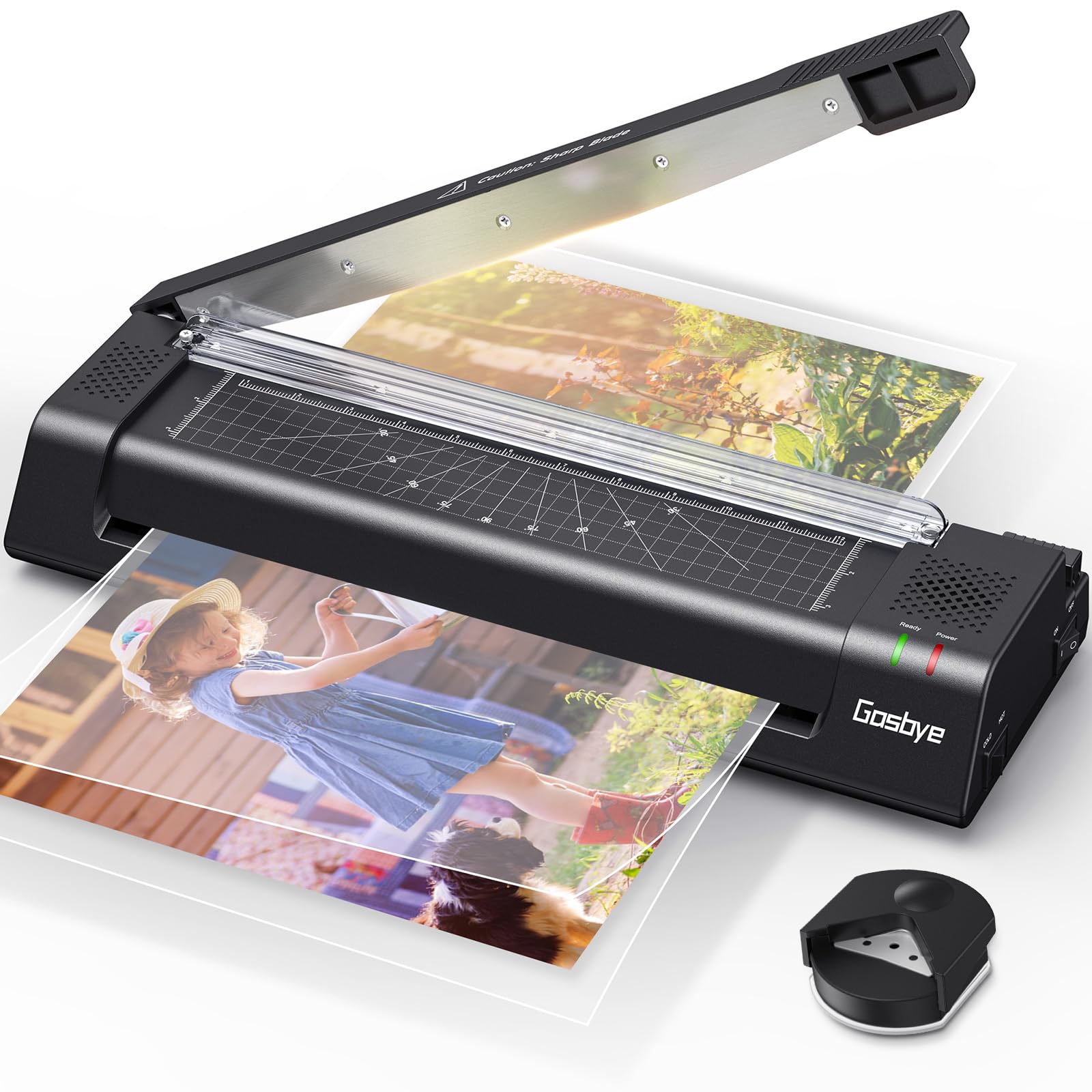 Gasbye 13-Inch Laminator Machine with Steel Paper Cutter, Thermal Cold Laminator with 13 Laminating Sheet, Corner Rounder, Jam Release Button for Home, Office, School, Teachers Use image 5