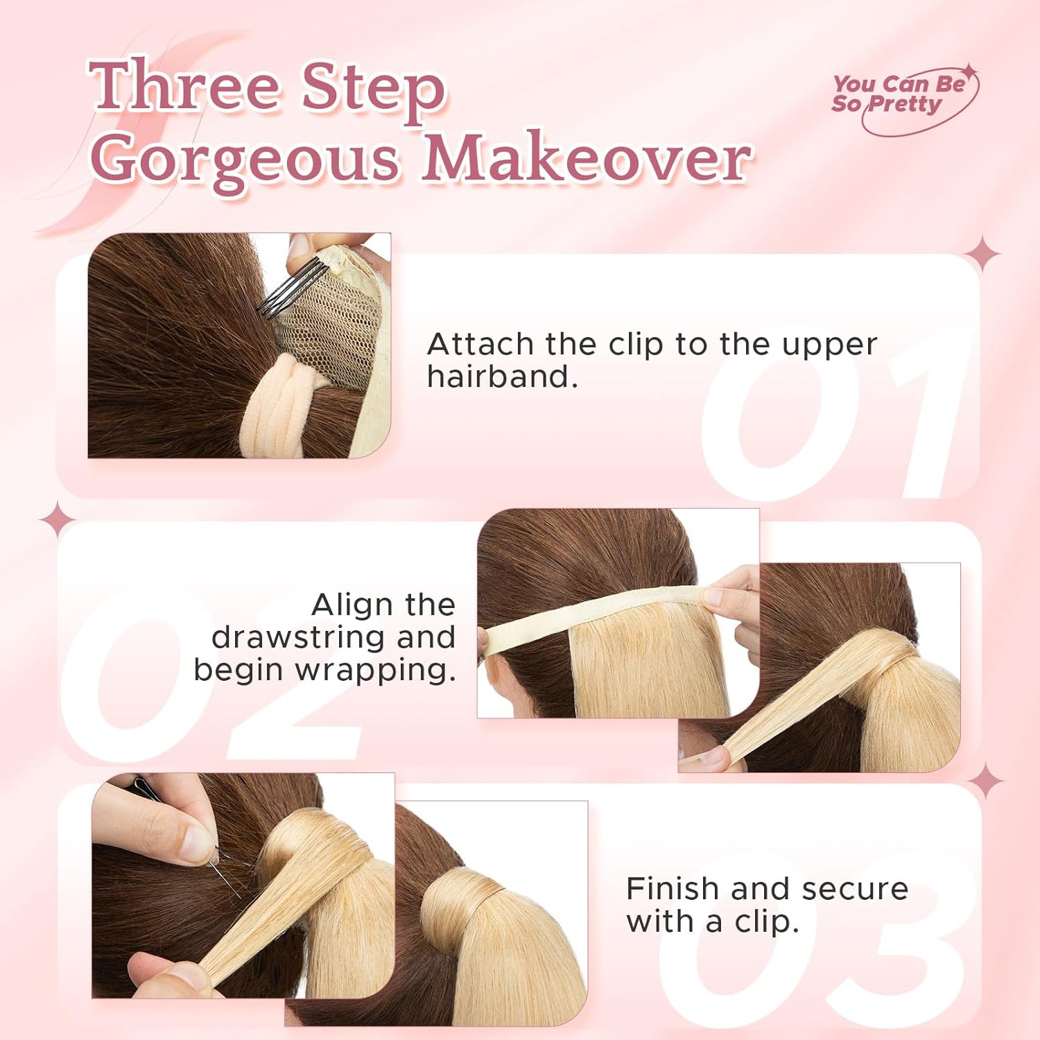 SEGOHAIR Clip In Real Human Hair Ponytail Extensions for Women 100% Remy Human Hair Ponytail Straight Wrap Around Clip in One Piece Hairpiece 14 Inches 80g #02 Dark Brown
