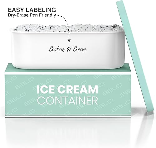 Miniatura 6 de BALCI - Recipiente para helados - 2 cuartos de galón - Almacenamiento reutilizable perfecto para congeladores caseros para sorbete, yogur congelado
