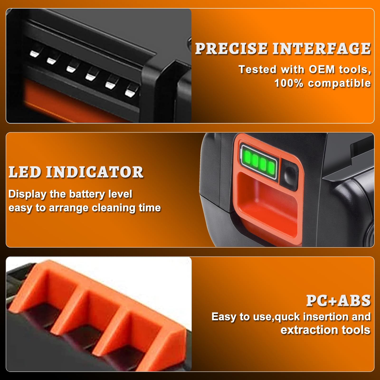 Batería de repuesto para batería Black and Decker de 40 V LBX2040 LBXR36 LBXR2036 LST540 LCS1240 LBX1540 LST136W de repuesto para baterías de litio Black&Decker de 40 voltios MAX de 3,5 Ah