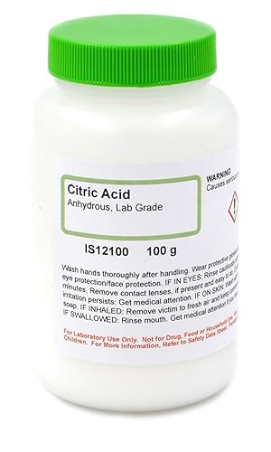 Ácido cítrico anhidro de grado de laboratorio, 3.53 oz - La colección química curada por Innovating Science - Fabricado en los Estados Unidos