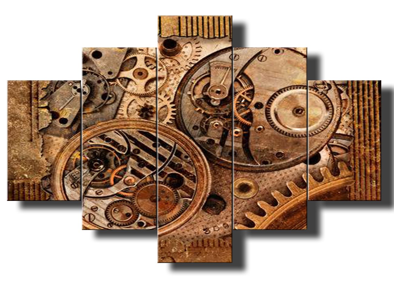 Amazon.co.jp: レトロアンティーク5 Piece Painting on Canvas 60