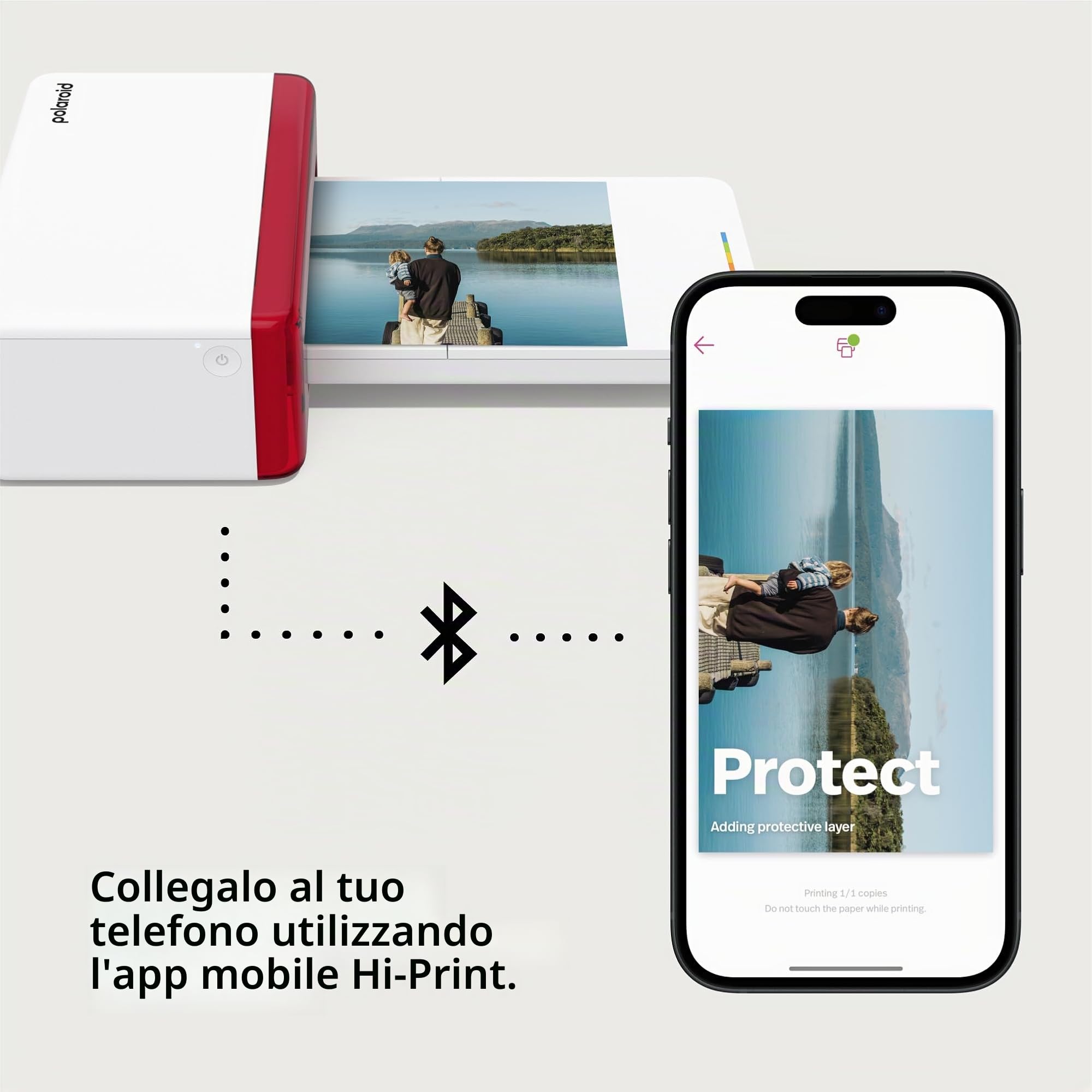 Polaroid - Everything Box Hi Print 4x6 - Stampante fotografica Bluetooth Dimensioni della cartolina postale 10cmX15cm (stampante + cartuccia di carta)