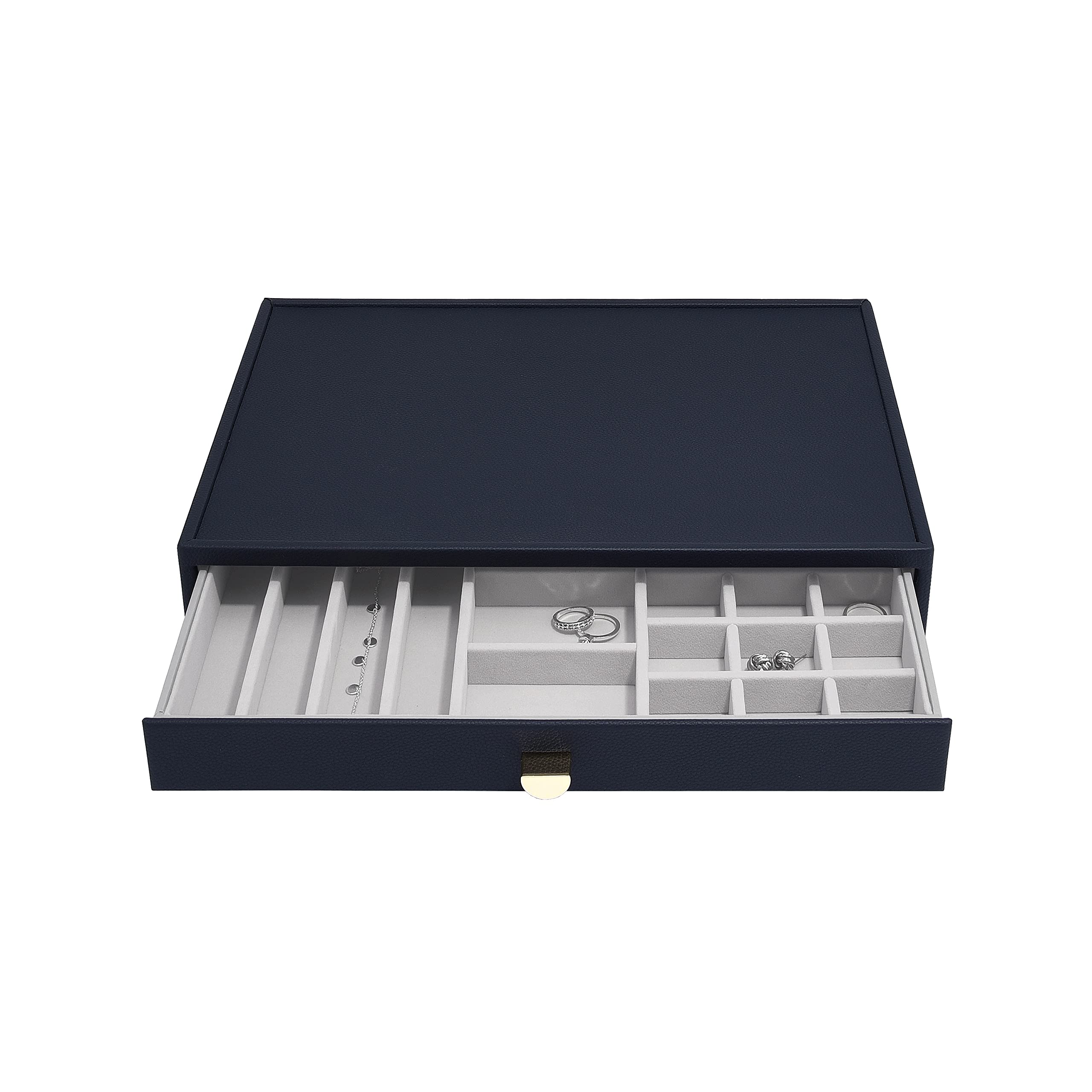 Stackers Navy Pebble Supersize All In One Jewellery Drawer Layer