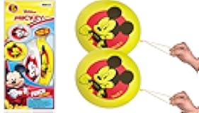 JA-RU (2 Pack) Disney Mickey Punch Balloon Fidget Ball Inflate & Punch Fidget Toy Inflatable Big Bounce Ball Stress Relief Punching Bag Toy for Kids. Mickey-7807-1 (Mickey, 1)