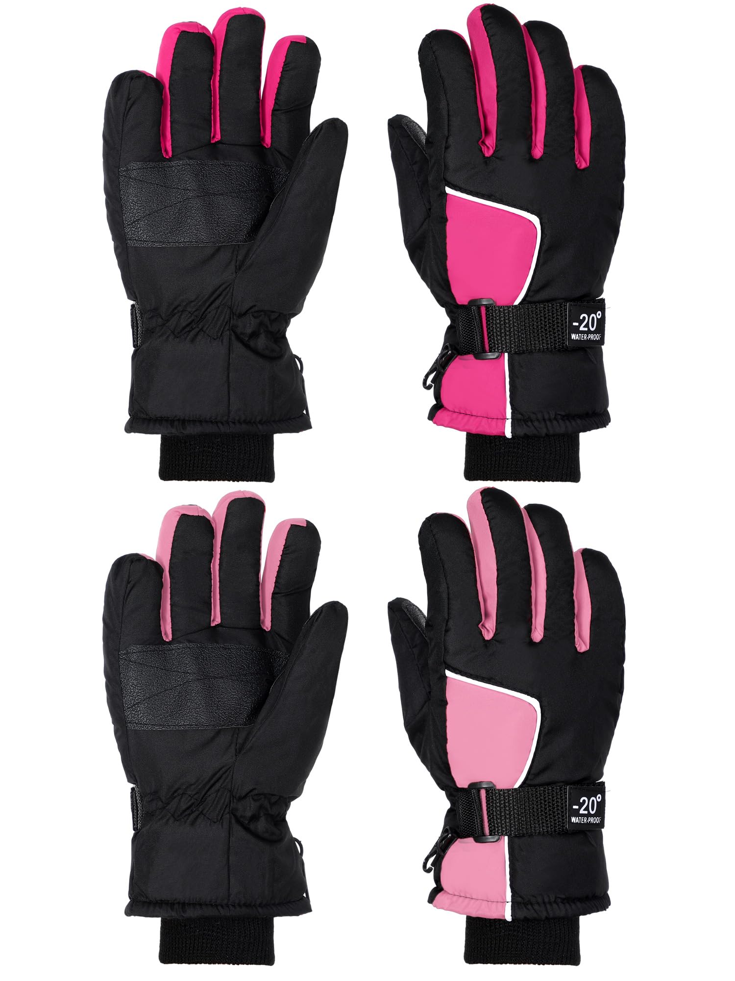 SATINIOR 2 Pair Kids Winter Gloves