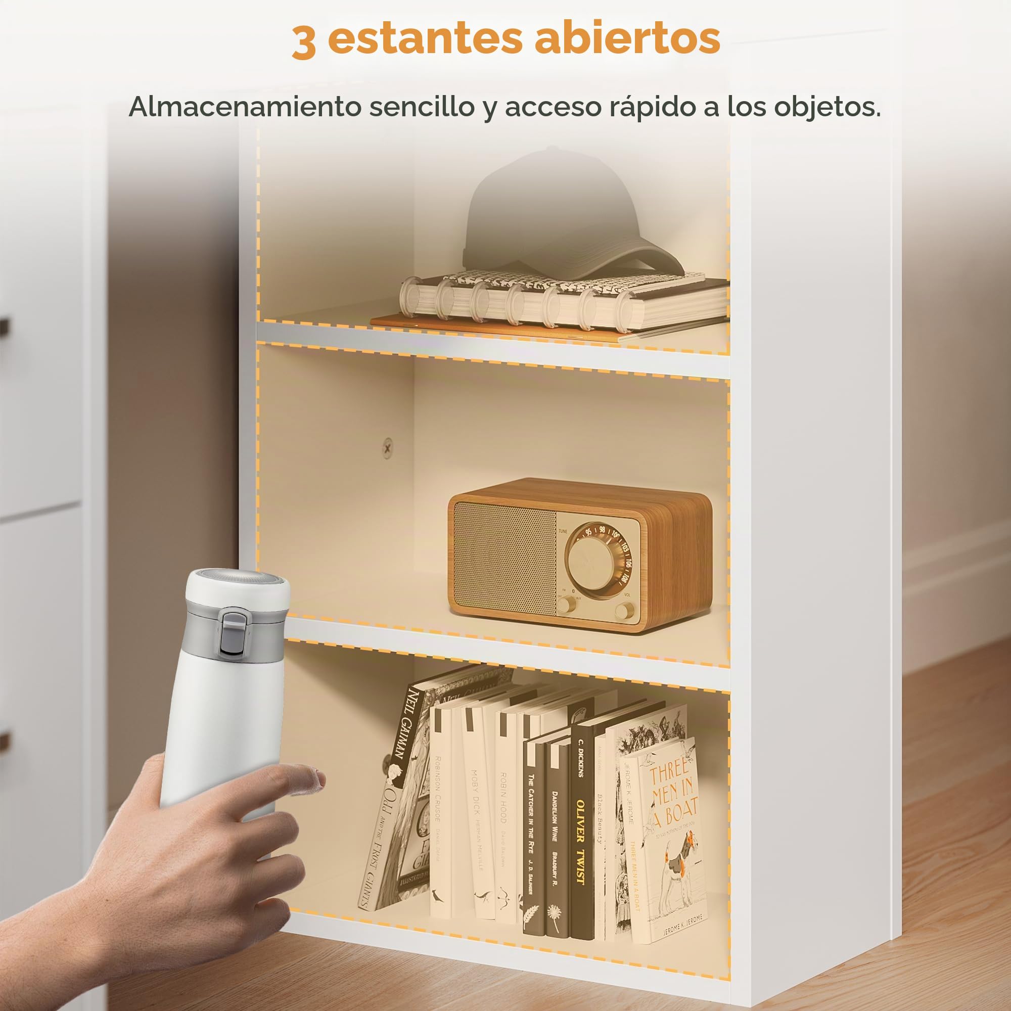 SONNI Escritorio, mesa de ordenador, mesa de oficina, tocador multifunción con 5 cajones y 3 compartimentos, mesa de trabajo moderna y escritorio infantil con espacio de almacenamiento, mesa, blanco