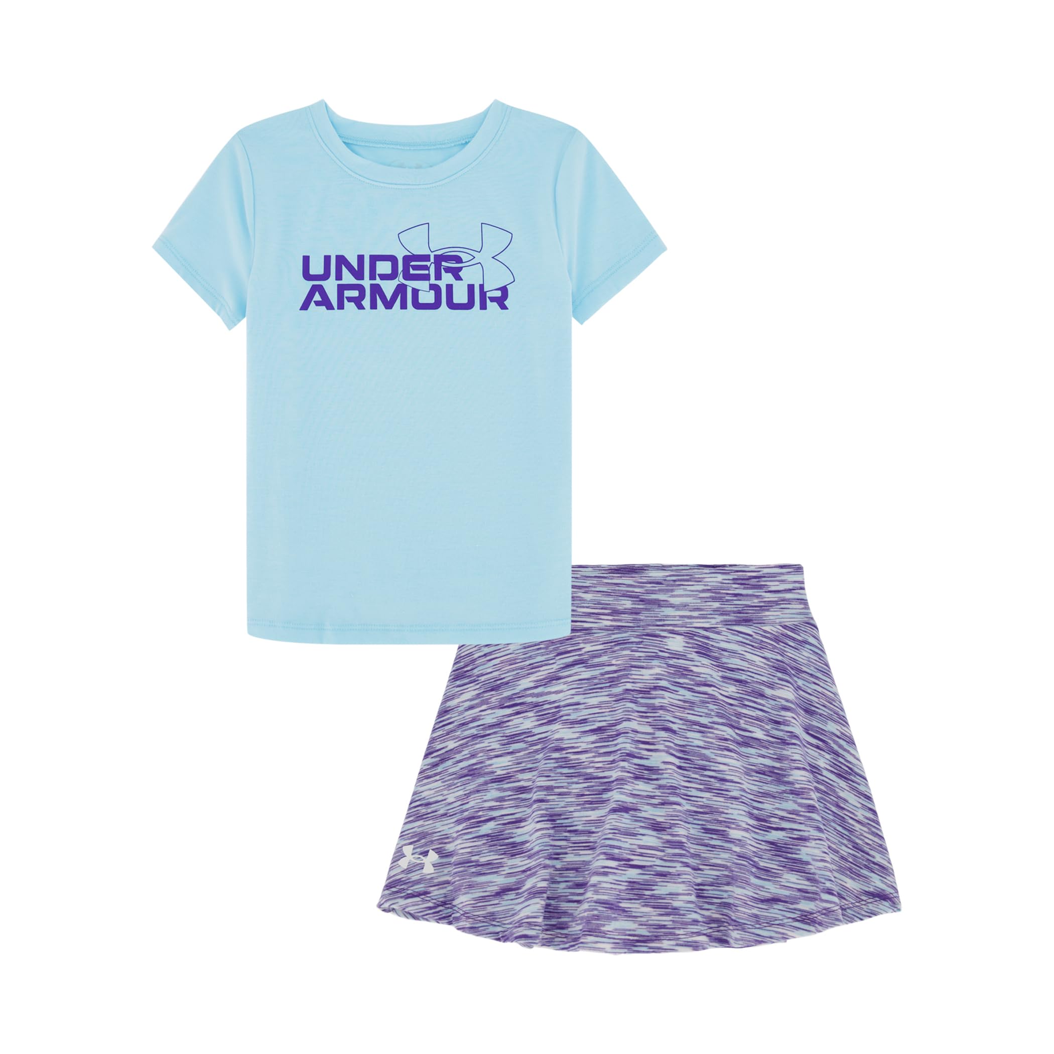 Skort Under Armour Fille ensemble UA Twist bleu avec short intégré - 3