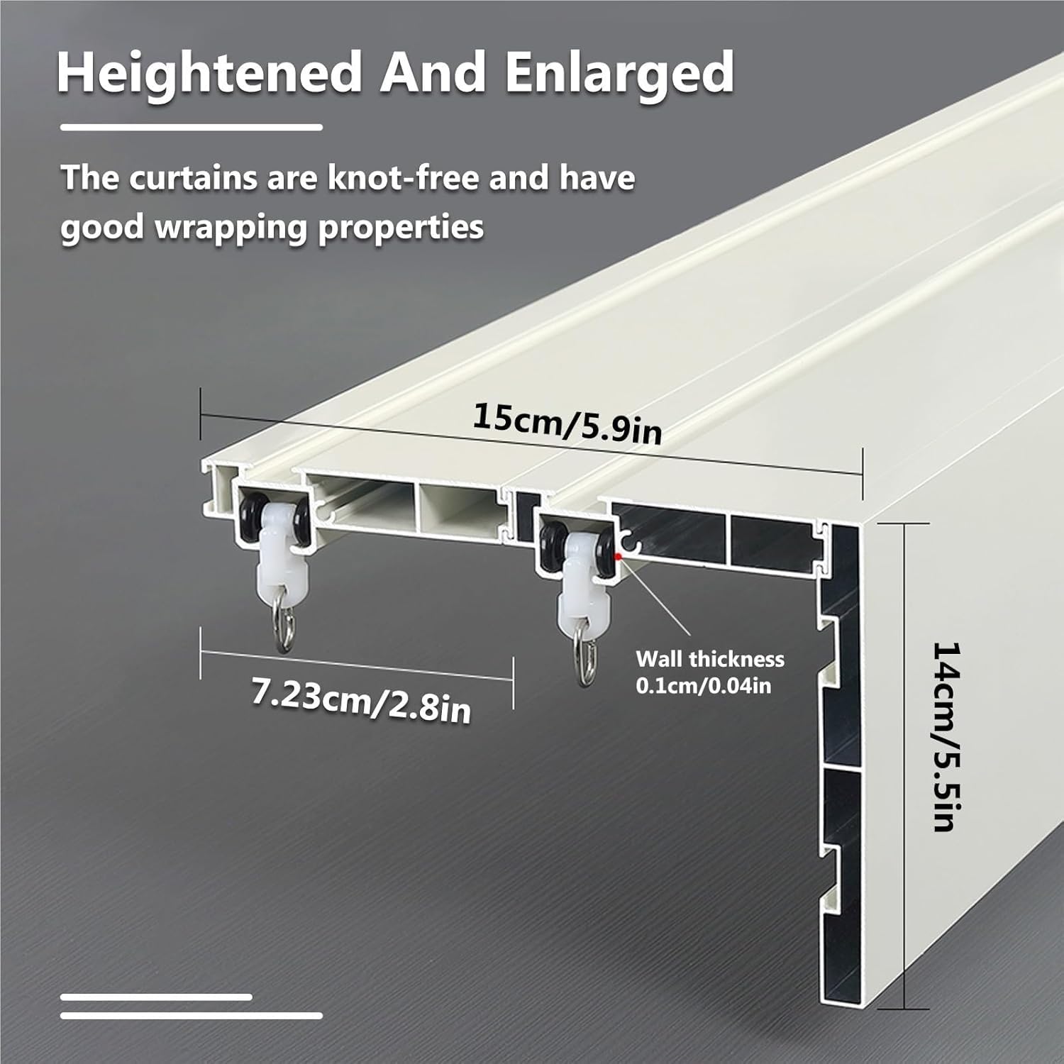 Ensemble de rideaux 3 en 1 en aluminium pour installation au plafond ou au mur dans le salon et la chambre à coucher
