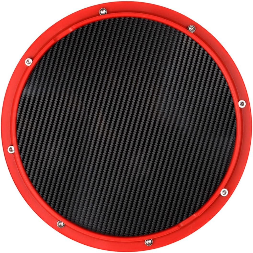 Crimson Fiber Matte Drum Practice Pad Abs Drum Accessory for Beginner Drummers with Metronome for Snare Skill Improvement