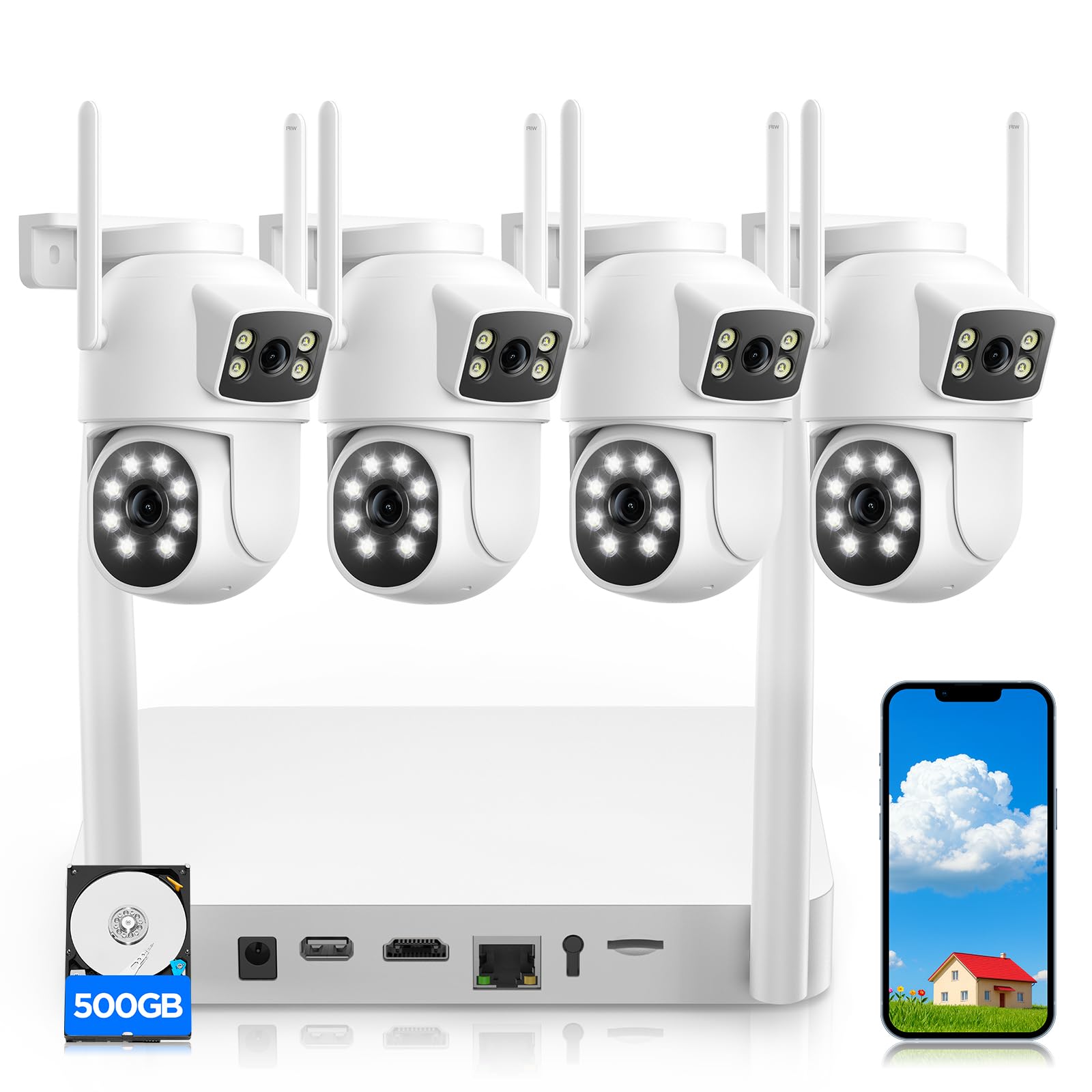 Camcamp Dual-Lens 4MP 4-Cam Kit