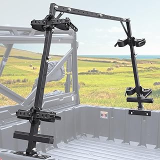 StarknightMT UTV Gun Mount - Sporting Clays SXS Gun Rack Compatible with Polaris Ranger General Pioneer Golf Cart SXS Quick Draw 4 Cargo Bed Gun Holders - StarknightMT