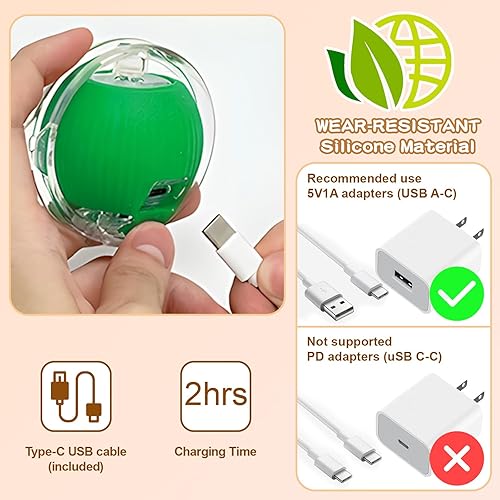 Miniatura 6 de Rocfish Pelota interactiva de juguetes para gatos, bola rodante rápida automática en alfombra de juego, juego de captura de mouse para esconderse y