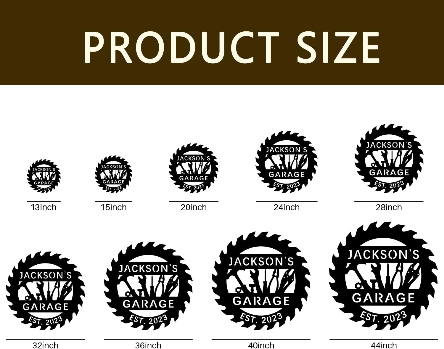 Custom Personalized Metal Garage Sign - Workshop Wall Decor with Name, Durable Sign for Dad's Shed, Man Cave, Home or Office - Indoor/Outdoor Metal Plaque - Image 5