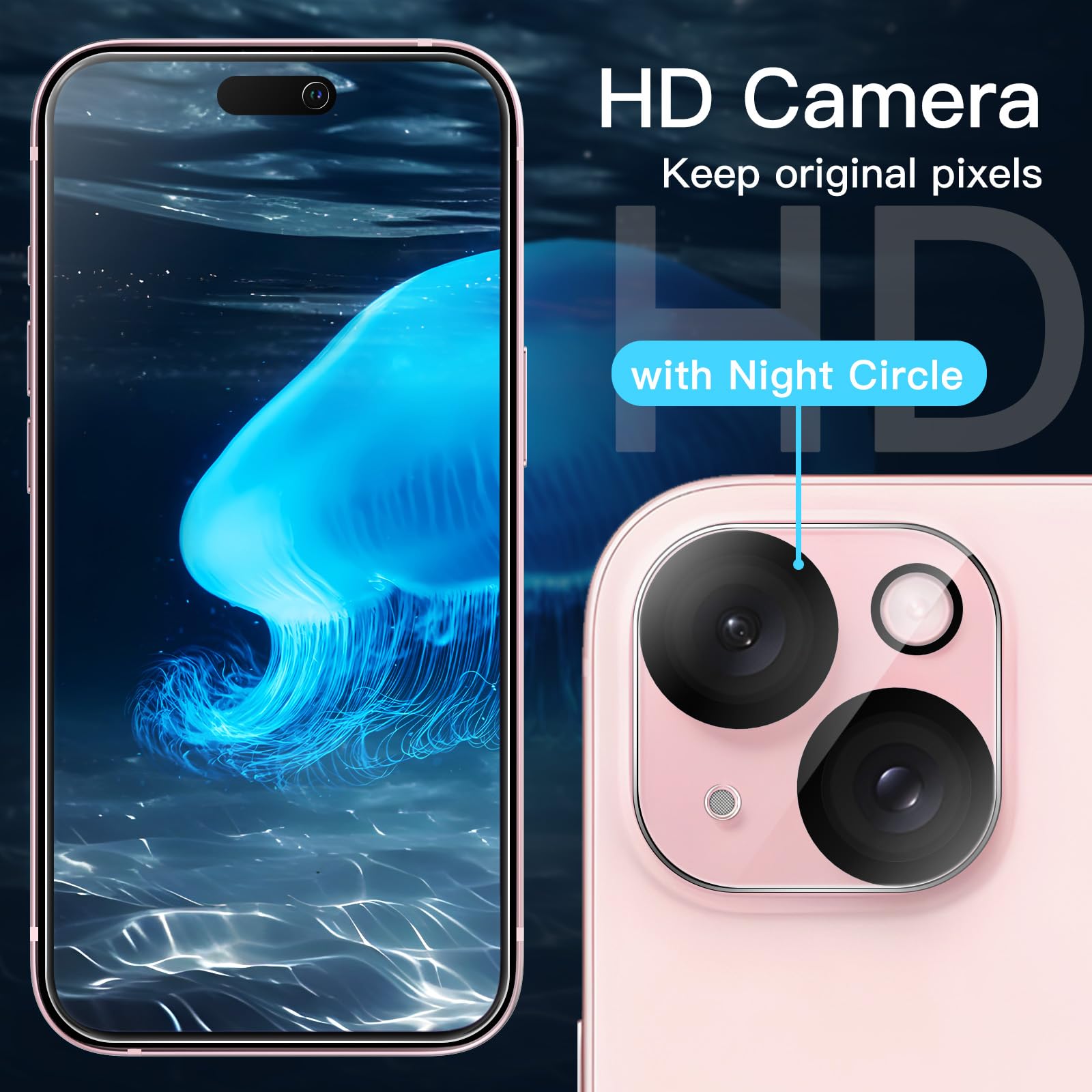 Amazon | JETech iPhone 15用 液晶保護フィルム 6.1インチ カメラ