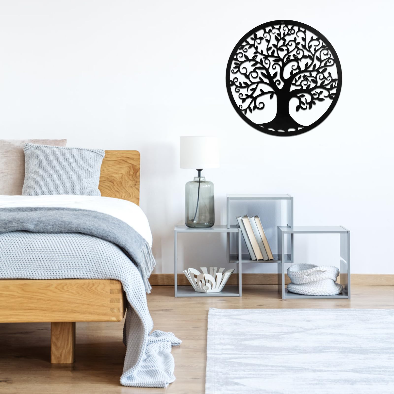 Nbeads Baum Des Lebens Und Yoga Metall Wanddeko, Sc Produktbild-Vorschau 6