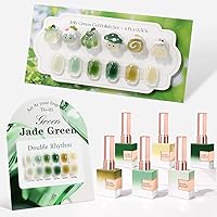 Vista 33 de Double Rhythm Juego de 6 piezas de 15 ml de esmalte de uñas en gel, mismo color, misma botella, kit de esmalte de uñas semipermanente, arte de uñas