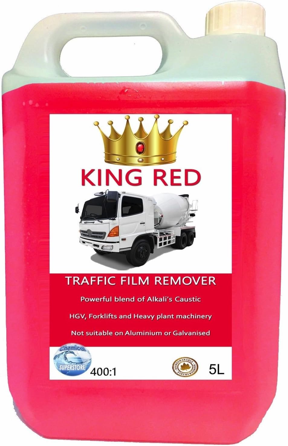 400:1 King Red TFR HGV Chassis Cleaner 5Litre Heavy duty Traffic Film Remover