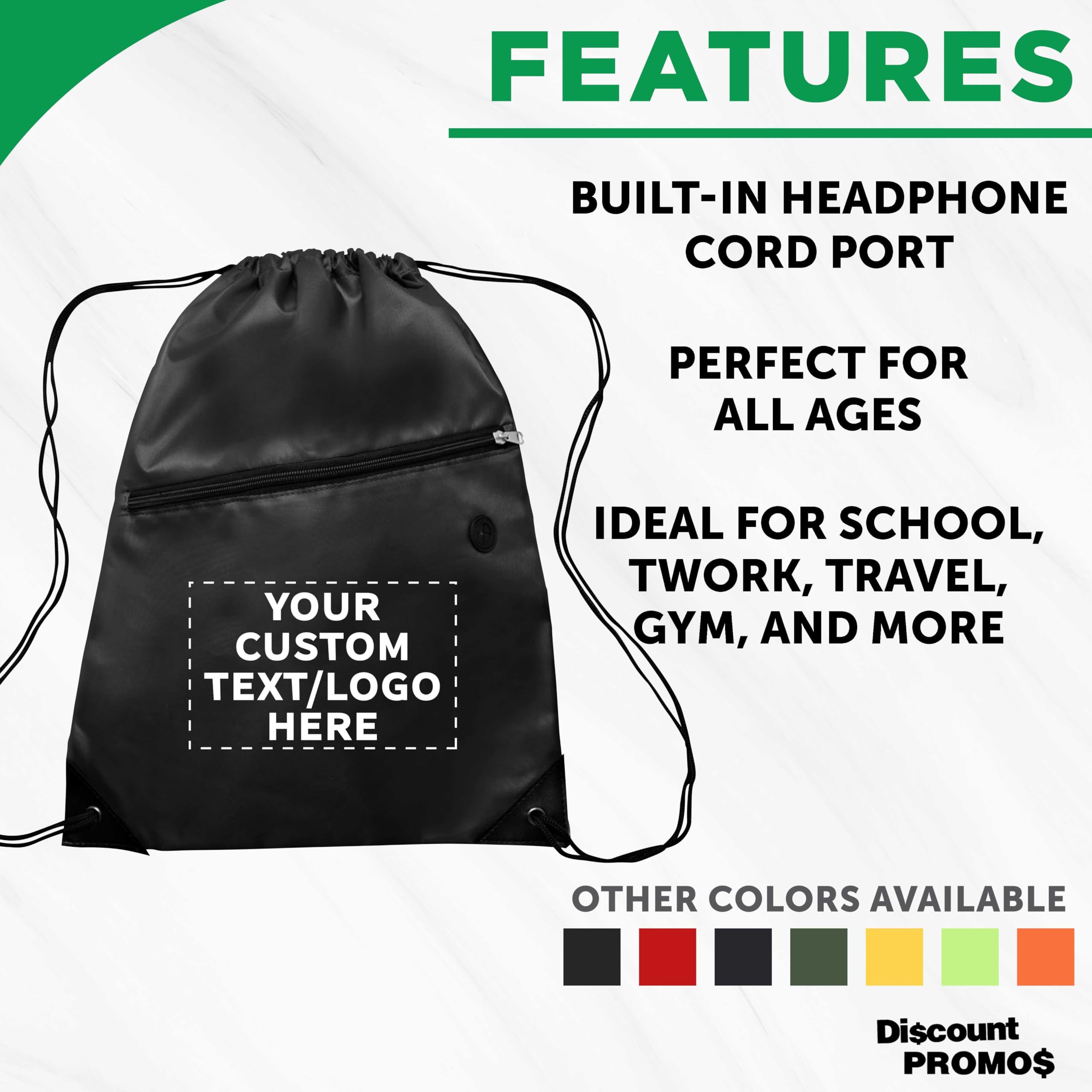 Custom Drawstring Backpacks Set - Personalized Outdoor Gear - Dettaglio