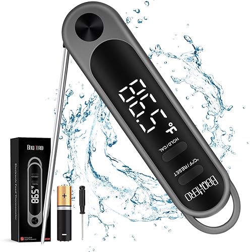 Pro 1s - Termómetro de carne de lectura instantánea  1 segundo de lectura rápida de temperatura, IPX7 impermeable, sonda de acero inoxidable 304