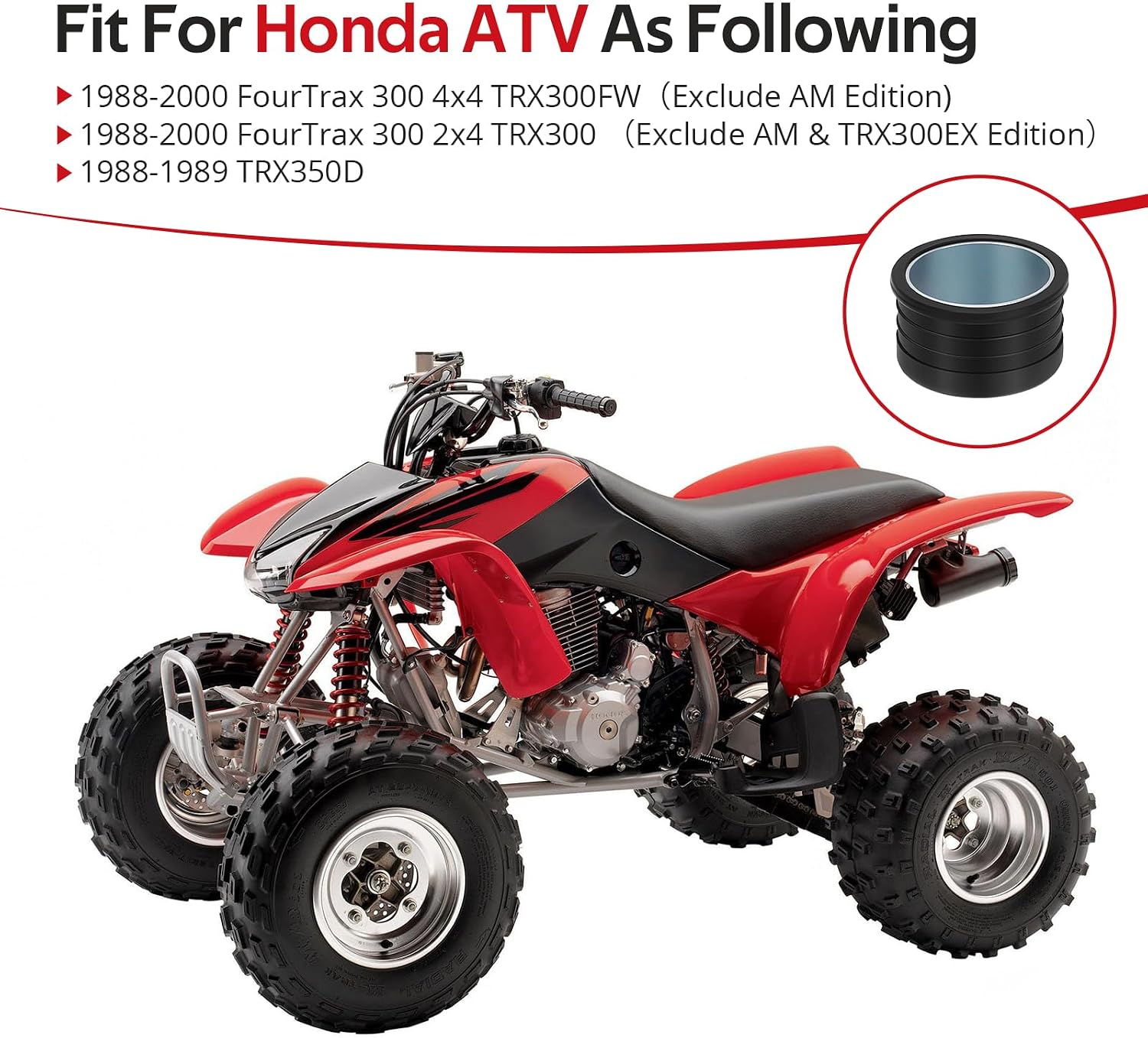 JAVIK Cylinder Head Side Cap For Honda FourTrax 300 4x4 TRX300FW FourTrax 300 2x4 TRX300 TRX350D 1988-2000 O.E.M# 12312-HC4-005