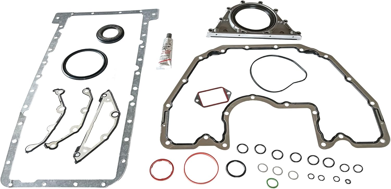 PartsFlow Oil Pan Gasket Set For 02-10 BMW E60 E61 E63 E65 550i 545i 645Ci 745i 4.4L 4.8L For 740i 740li 750li X5 B7 4.0L 4.8L 4.4L