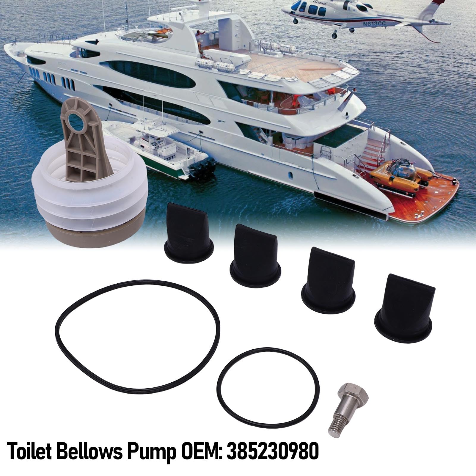 aqxreight Kit Pompa a Soffietto, 385230980 Sostituzione del Materiale del Tubo Corrugato Resistente All'usura Ad Alte Prestazioni per Pompe per Vuoto Sealand S T J Serie VG Sistemi di