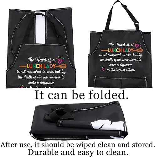 Miniatura 7 de PXTIDY Delantal de almuerzo para mujer, para la escuela, para el almuerzo, el corazón de un almuerzo, no se mide