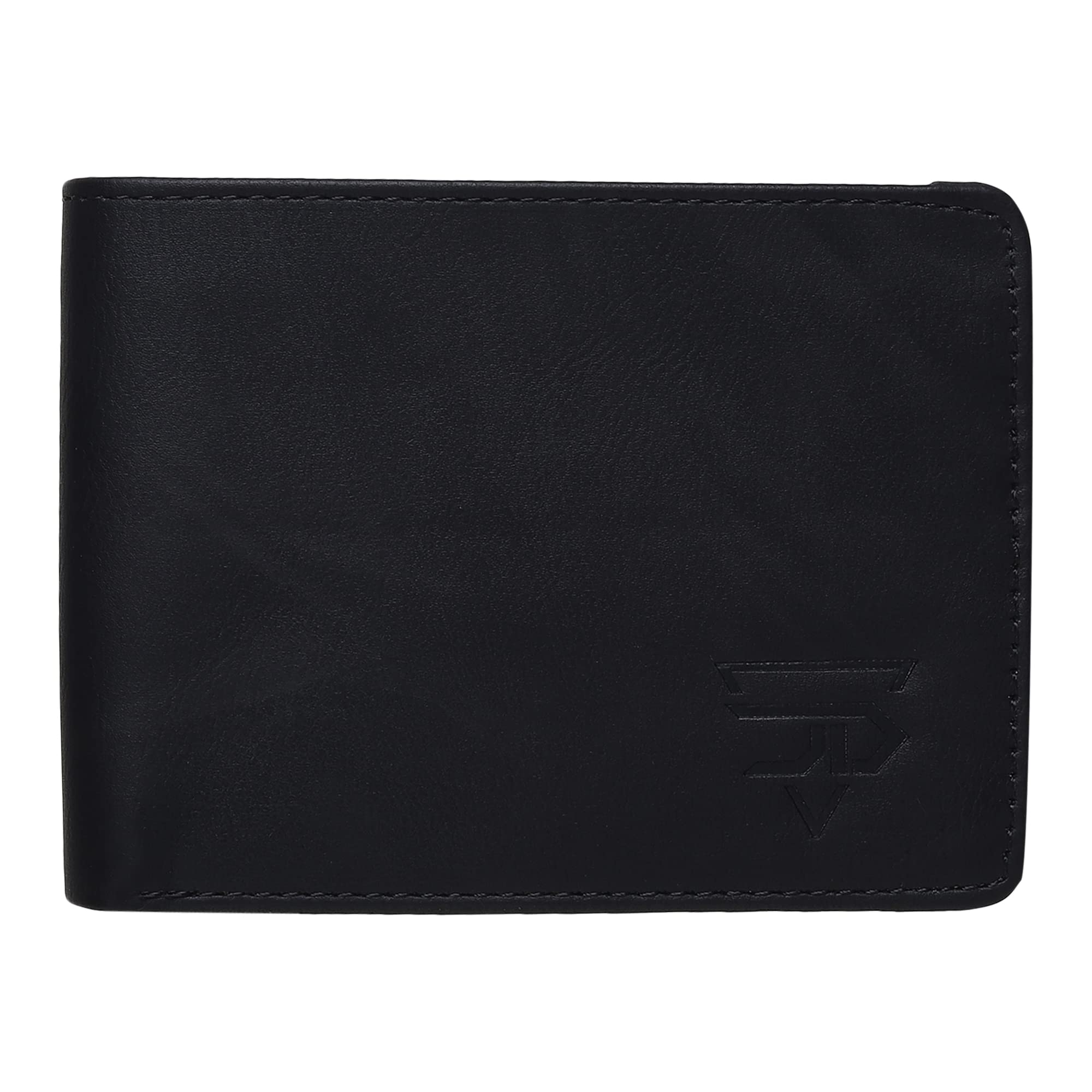 Double Zip Wallet - Stylish and Functional Rexine Wallet for Men and Women, Compact Design with 3 Credit Card Slot | 2 Hidden Pocket & 2 Currency Compartment (Black)-image-5