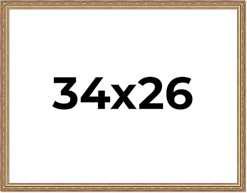 Vista 50 de Poster Palooza Marco de fotos de madera tradicional dorado antiguo de 6 x 18 pulgadas con plexiglás acrílico UV, respaldo de tablero de espuma