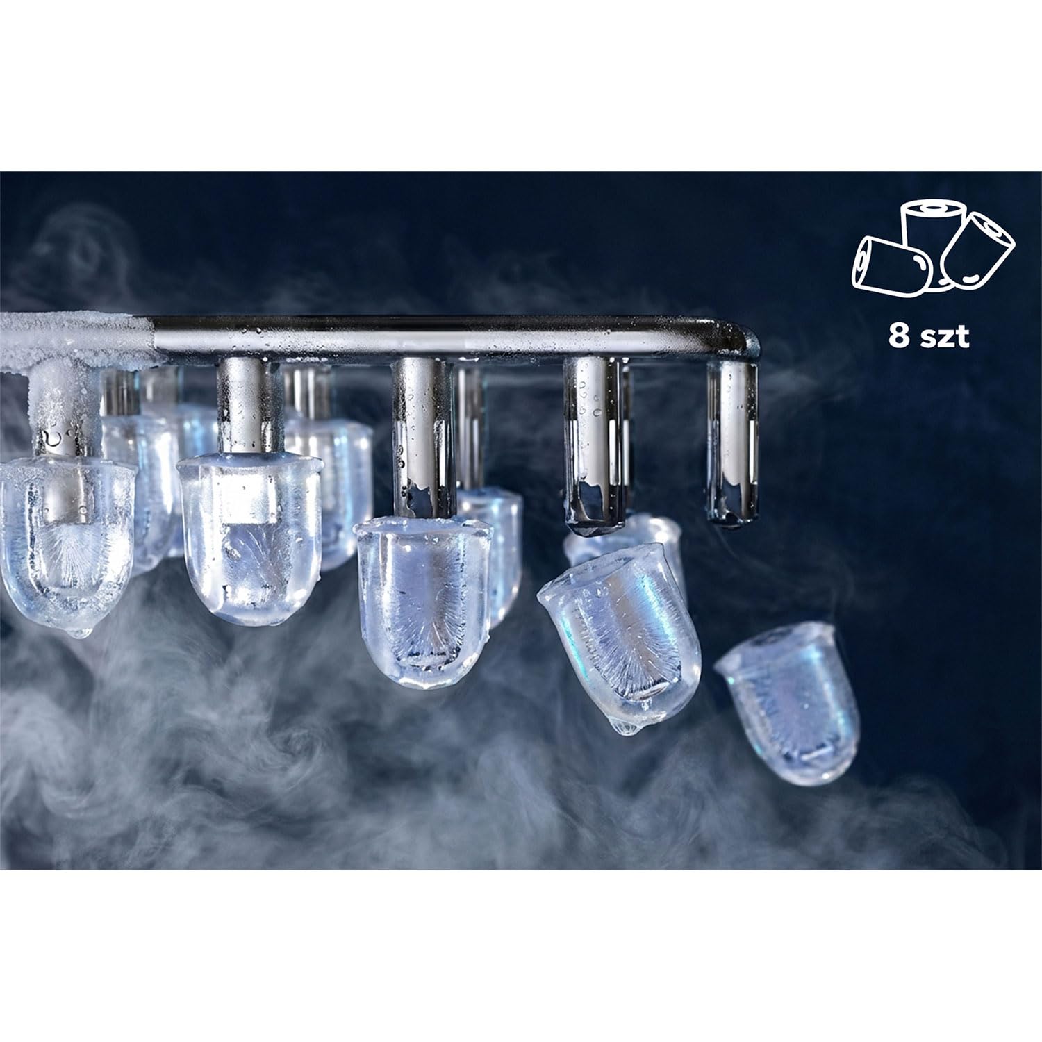 Berdsen Máquina de cubitos de hielo 12 kg/24 h – 9 cubitos de hielo en 6 – 8 minutos – Máquina para cubitos de hielo con 2 tamaños S y L – Compacta para cócteles, bebidas y bebidas – autolimpiante