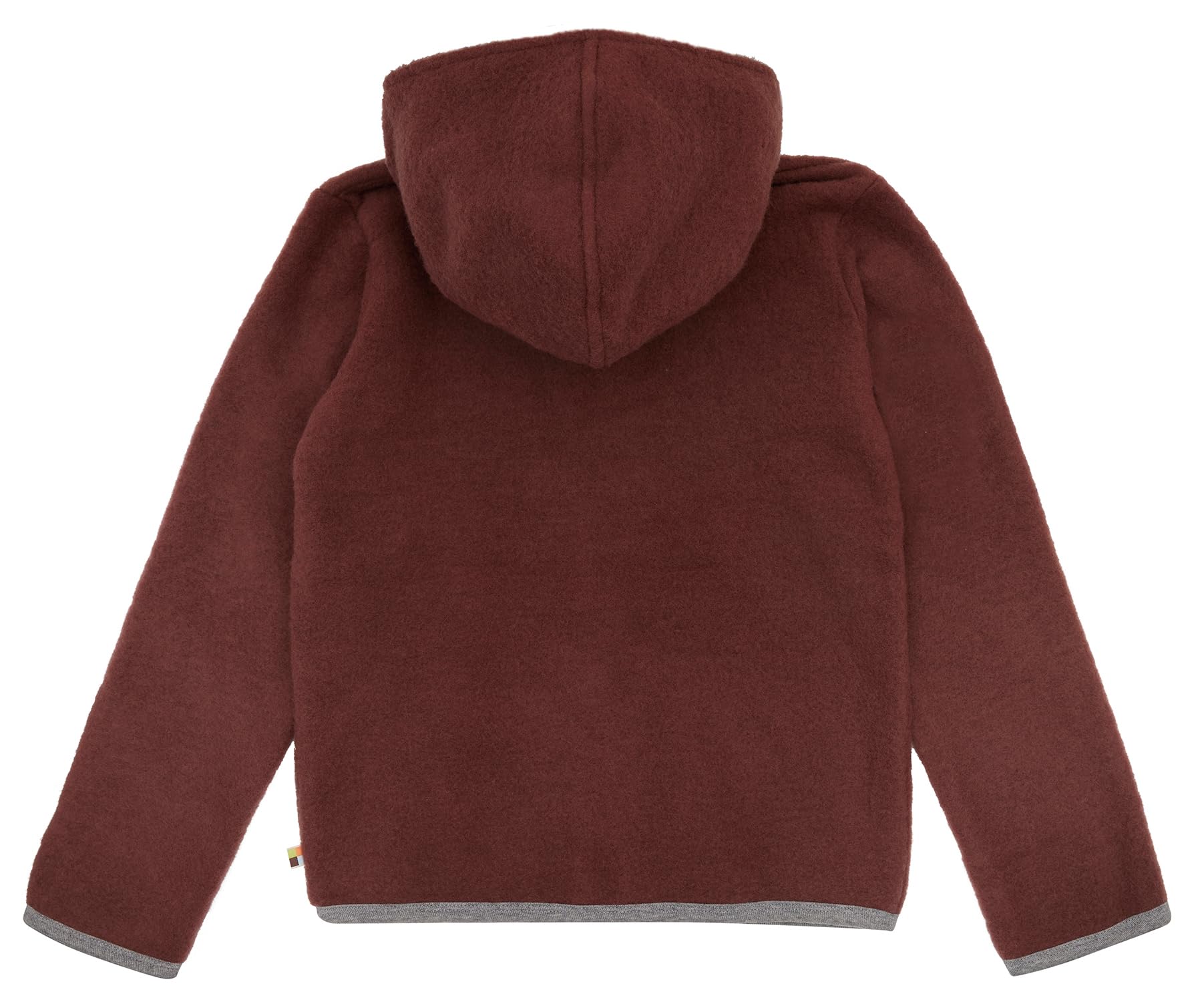 loud + proud Unisex Kinder Wollfleece mit Kapuze, Gots Zertifiziert Fleecejacke
